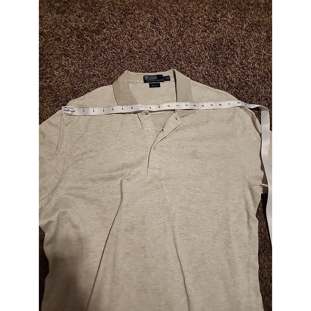 Ralph Lauren Pro Fit Golf‎ Polo Shirt Men's L Short Sleeve Solid Heather Grey